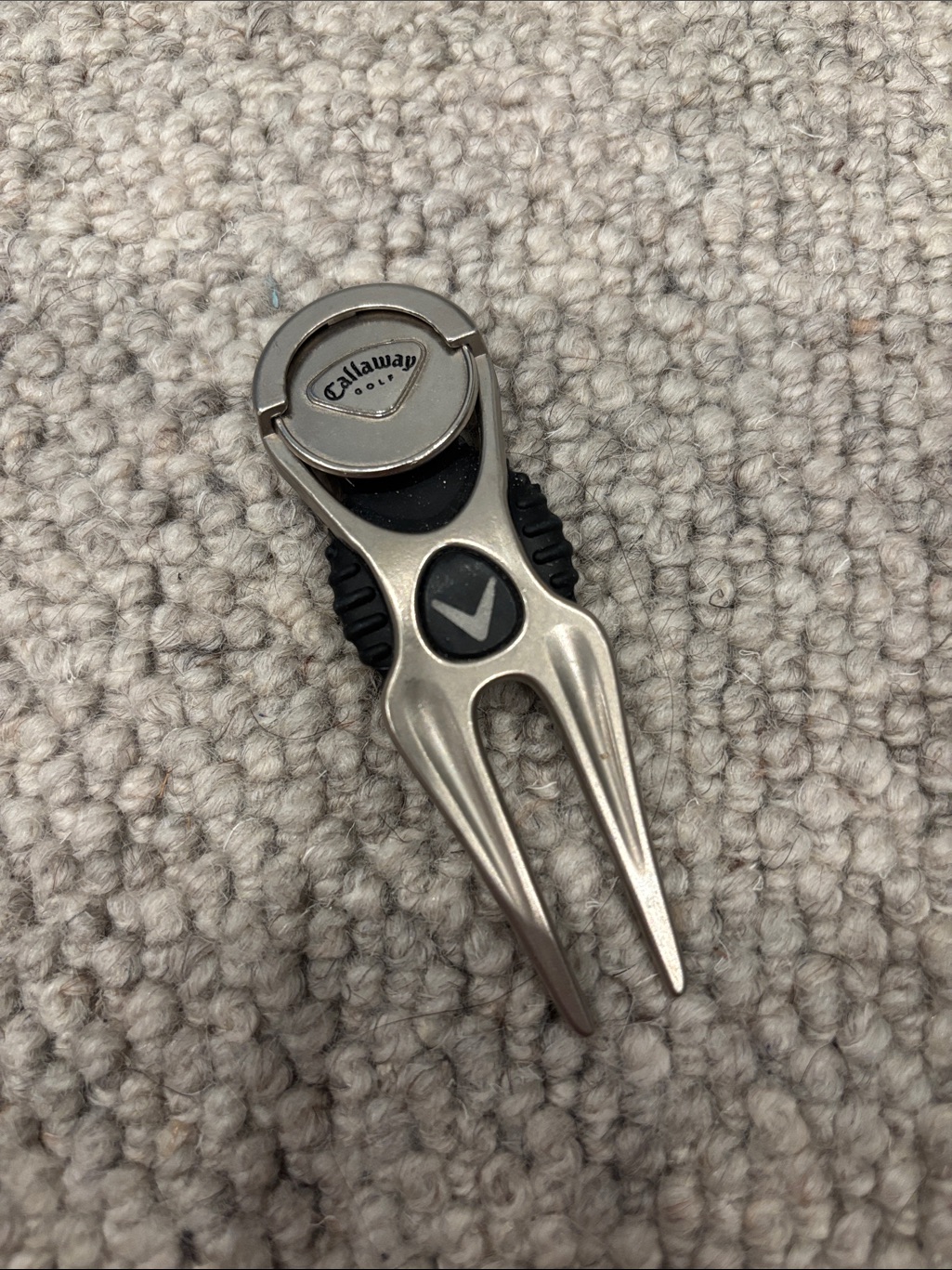 Callaway Silver And Black Golf Divot Tool With Ball Marker